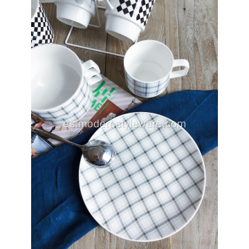 Platos de cena redondos de la porcelana del estilo elegante